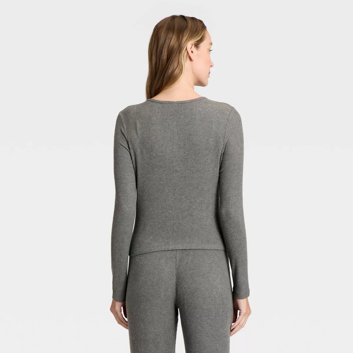 Women's Cozy Ribbed Long Sleeve Henley Pullover - Auden™ | Target