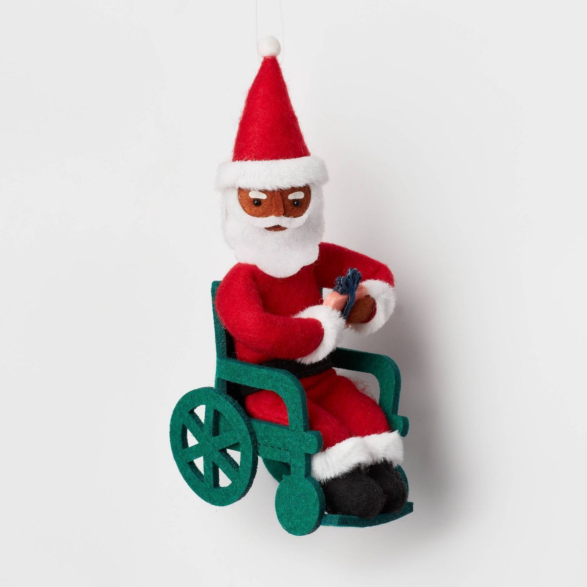 Santa in Wheelchair Holding Gift Fabric Christmas Tree Ornament - Wondershop™ | Target