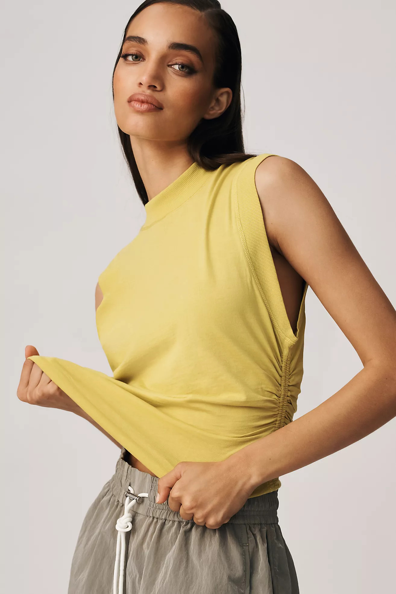 Daily Practice by Anthropologie Ruched Mock-Neck Tank | Anthropologie (US)