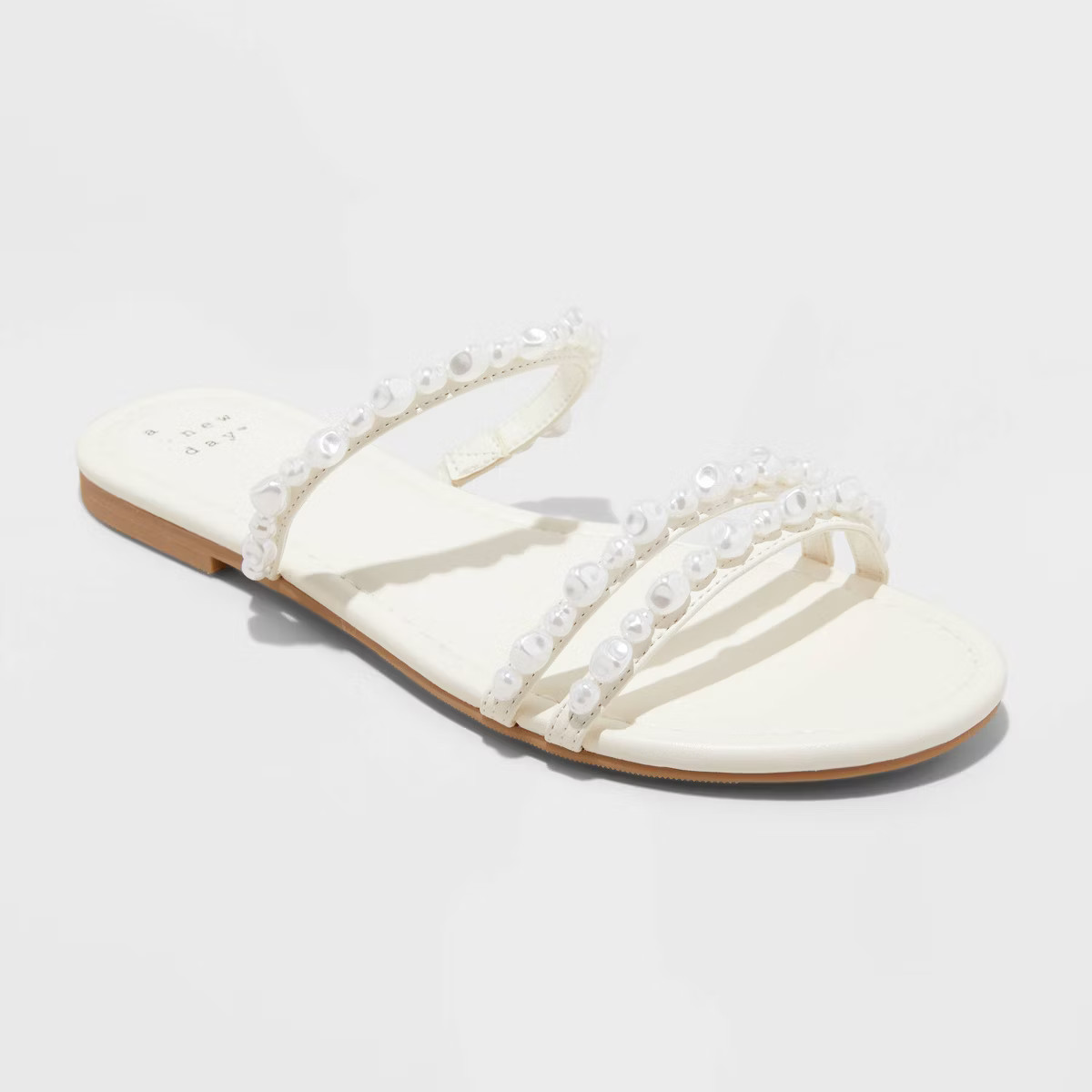 Women's Aida Strappy Sandals - A New Day™ Ivory | Target