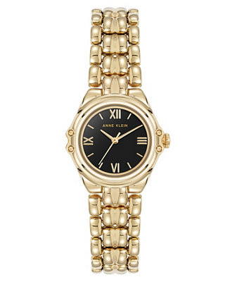 Women's Quartz Round Capital Gold-Tone Metal Alloy Bracelet Watch, 28mm | Macy's