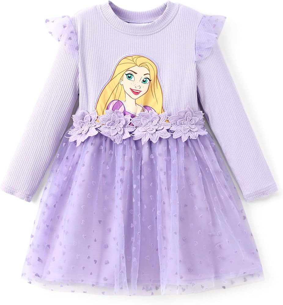 Disney Princess Frozen Minnie Mouse Dress Girls Sparkle Ruffle Tulle Tutu Birthday Party Fall Out... | Amazon (US)