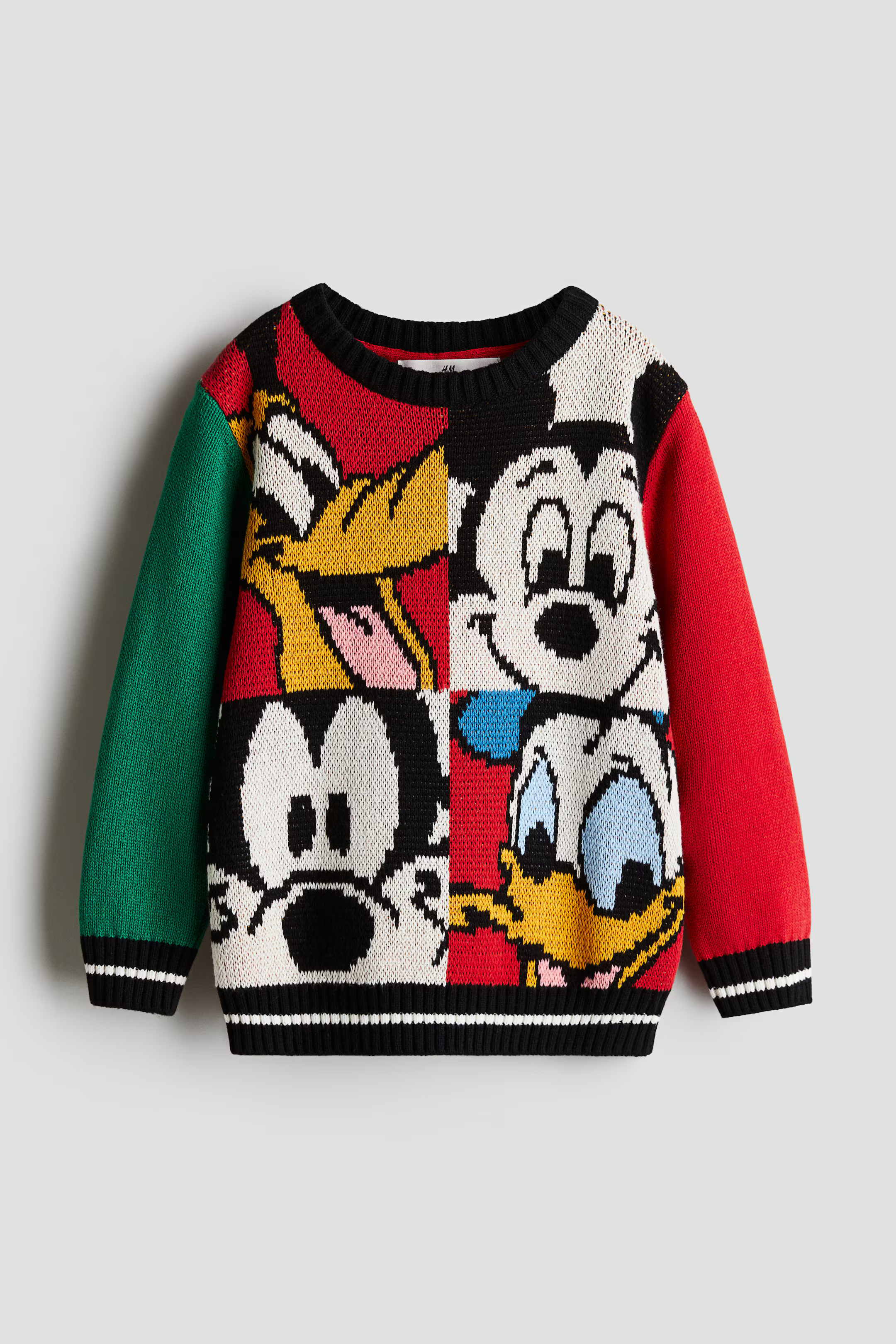 Jacquard-Knit Sweater - Red/Disney - Kids | H&M US | H&M (US + CA)