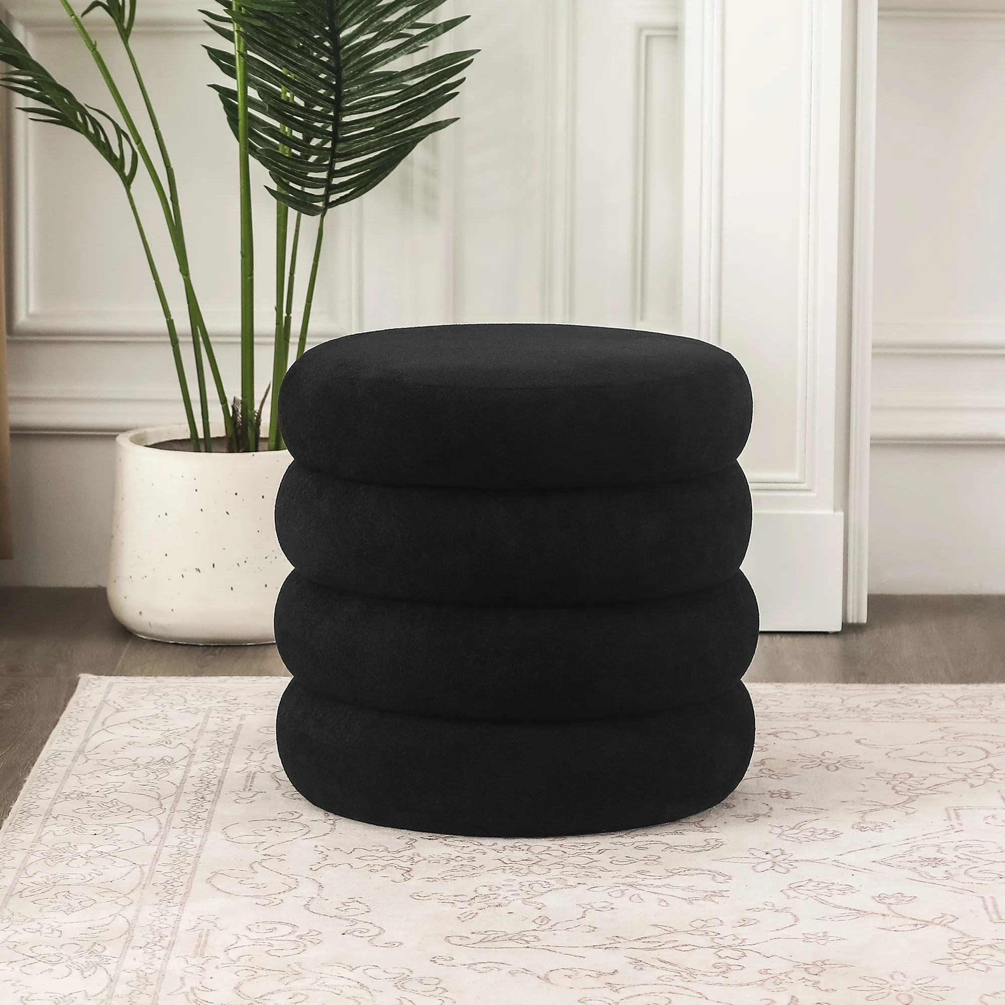 18-Inch Height Round Storage Ottoman | Wayfair North America