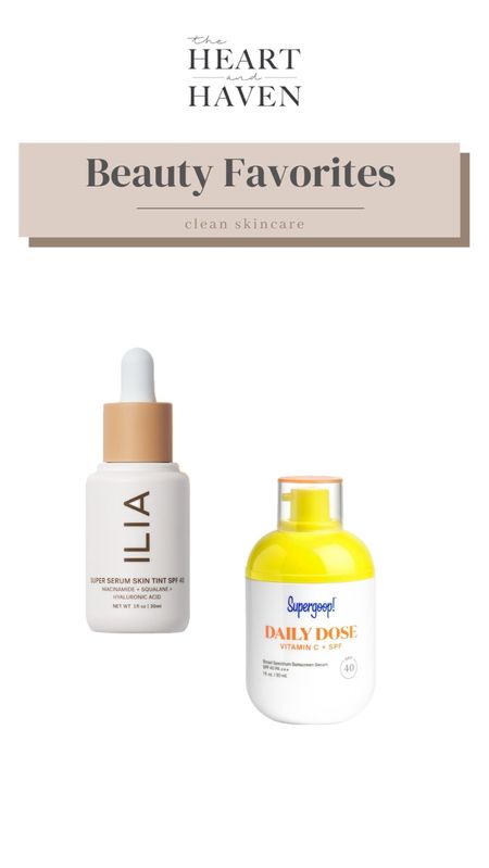 I use the Daily Dose on clean skin and then follow it up with the City serum (moisturizer spf in one, used it for years and years and love it).  The skin tint by Ilia will also give you a dewy finish and I use the color Diaz ST7.  