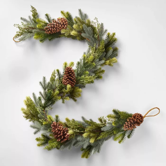 6ft Unlit Bright Green Greenery with Pinecones Artificial Garland - Wondershop™ | Target