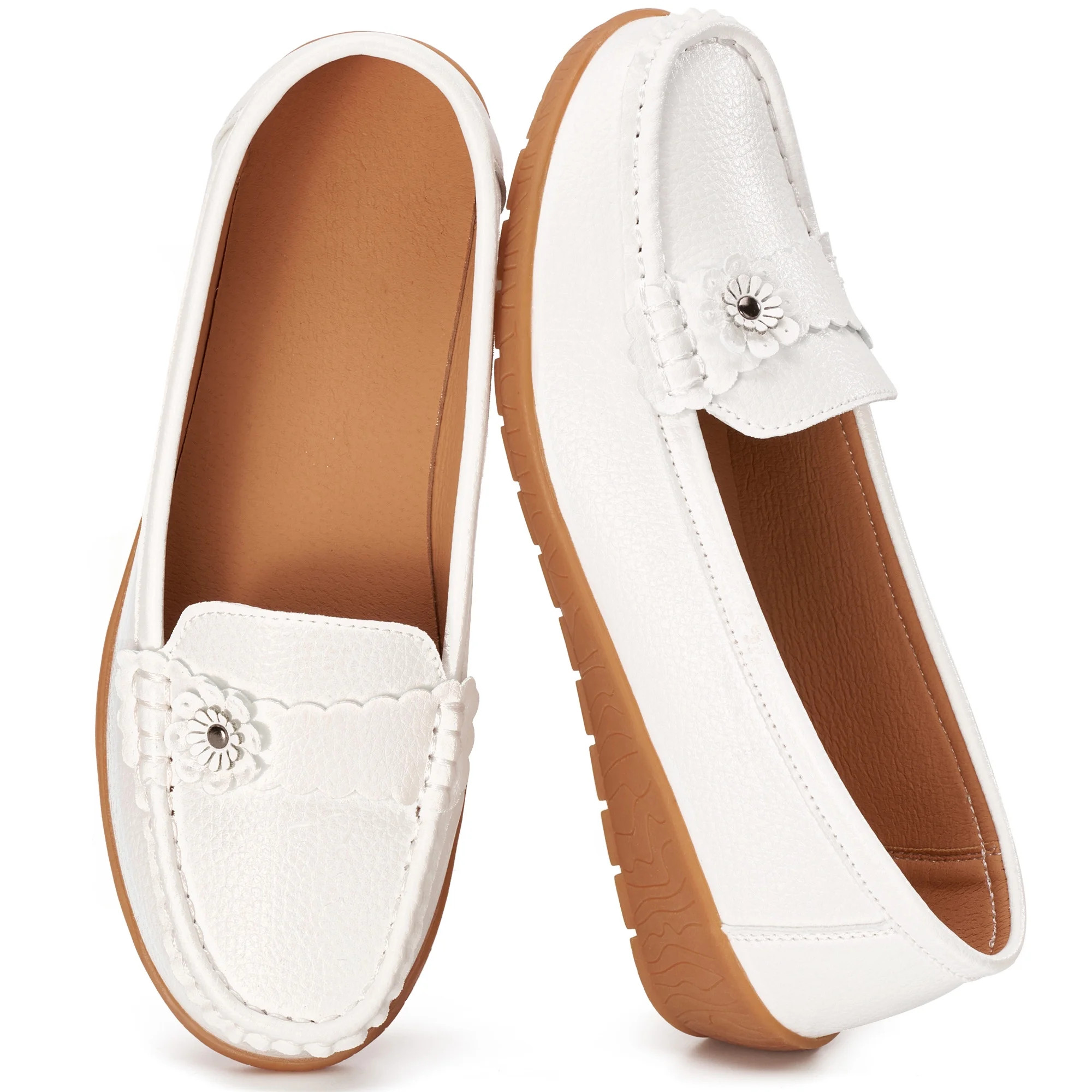 Ecetana Loafers for Women Causal Dressy Shoes Comfortable Walking Flats Shoes | Walmart (US)