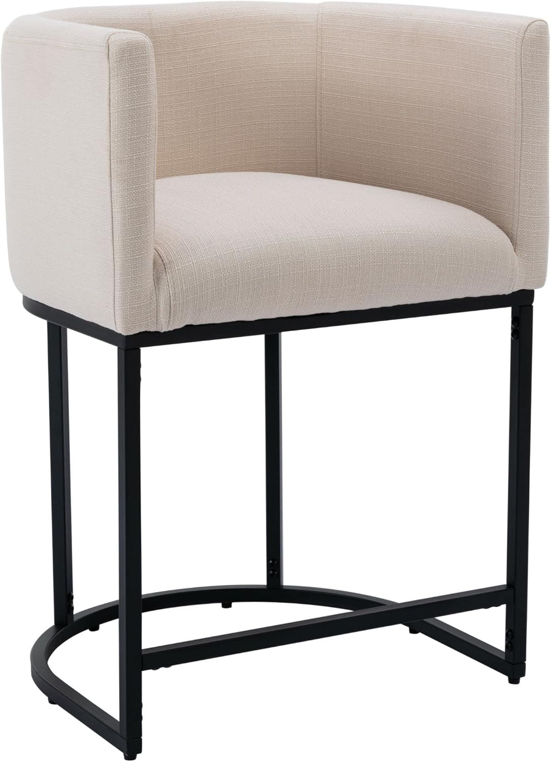 Modern Counter Height Linen Upholstered Bar Stool, 24" Kitchen Counter Island Stool Bar Chairs wi... | Amazon (US)