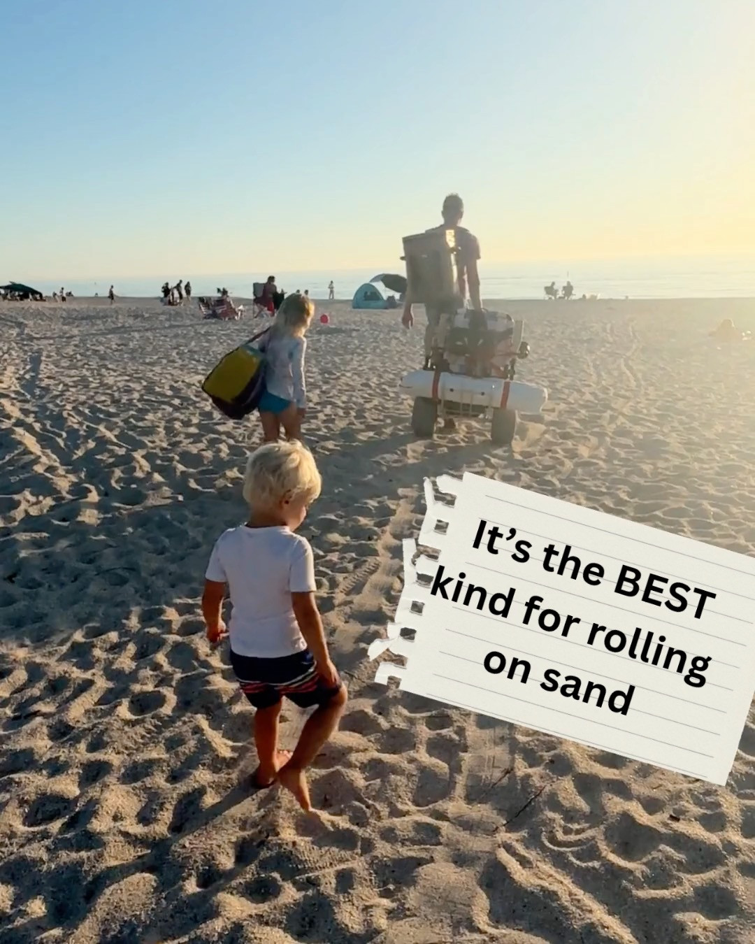 Beach days are easier when your cart actually rolls over sand 🙌🏖️ 

 #LTKTravel #LTKKids