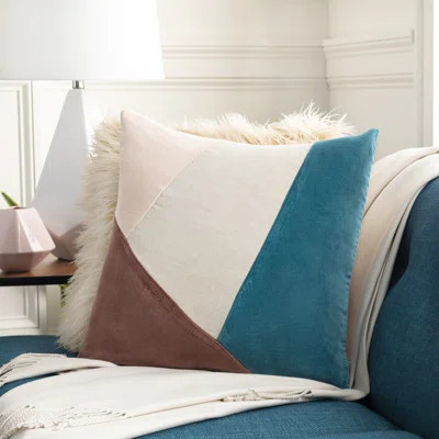 Daye Throw Pillow Color: Teal/Pale Pink, Size: 22" H x 22" W, Fill Material: Down | Wayfair North America