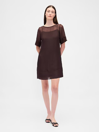 Sheer Organza Mini Shift Dress | Gap (US)