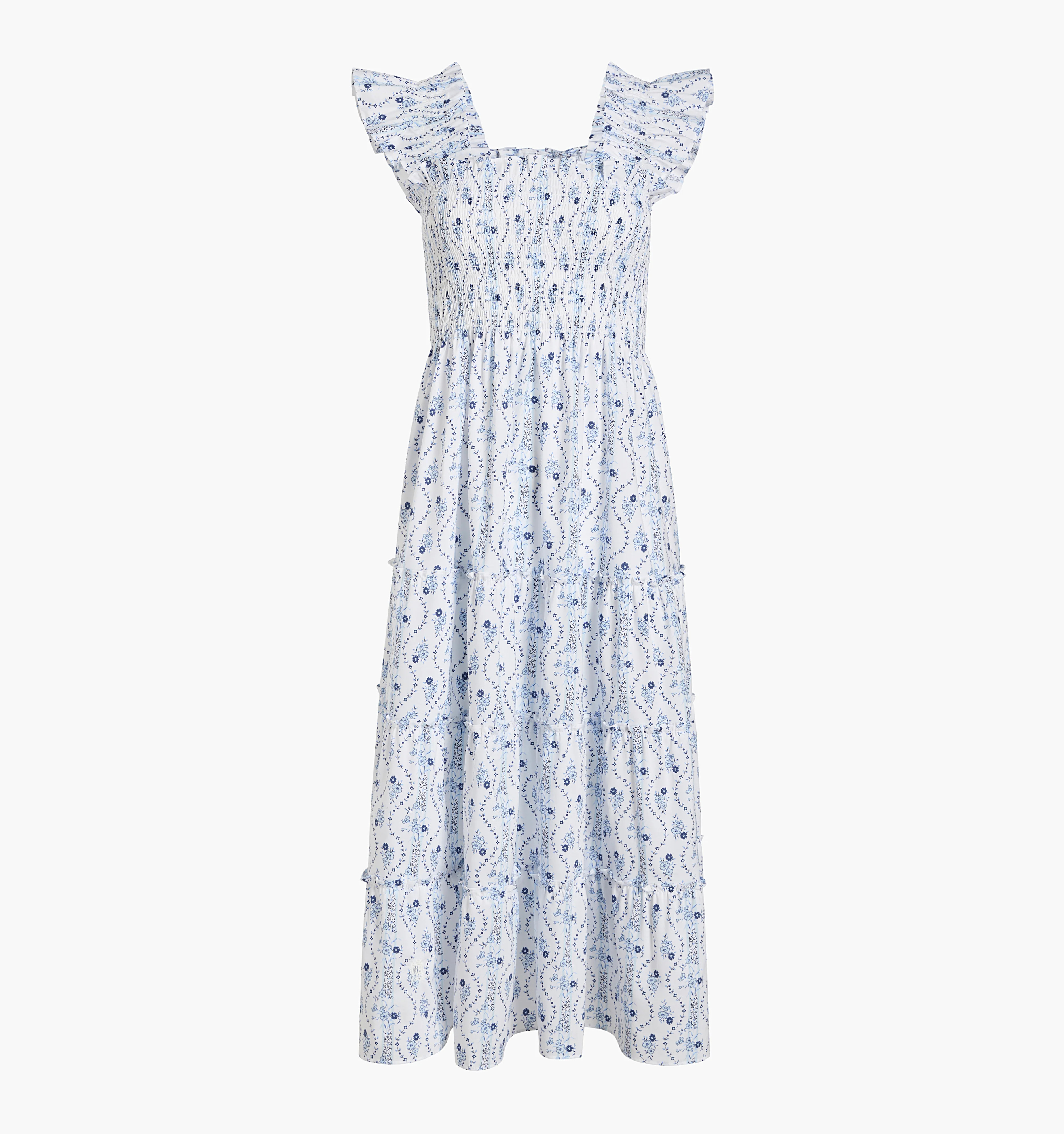 The Ellie Nap Dress | Blue Vine Stripe / XXS | 100% Cotton | Hill House Home | Hill House Home US