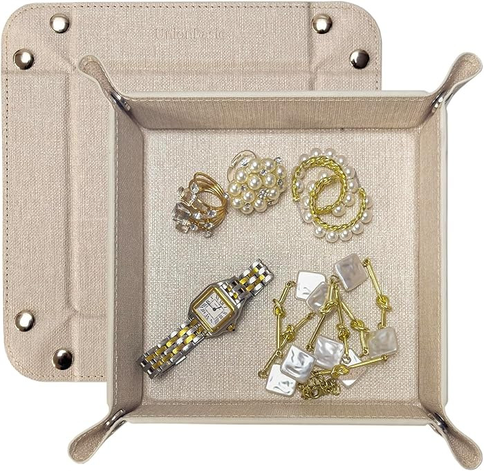 UnionBasic Small Valet Tray, Jewelry Tray for Rings Watches Earrings, Entryway Catchall Caddy for... | Amazon (US)