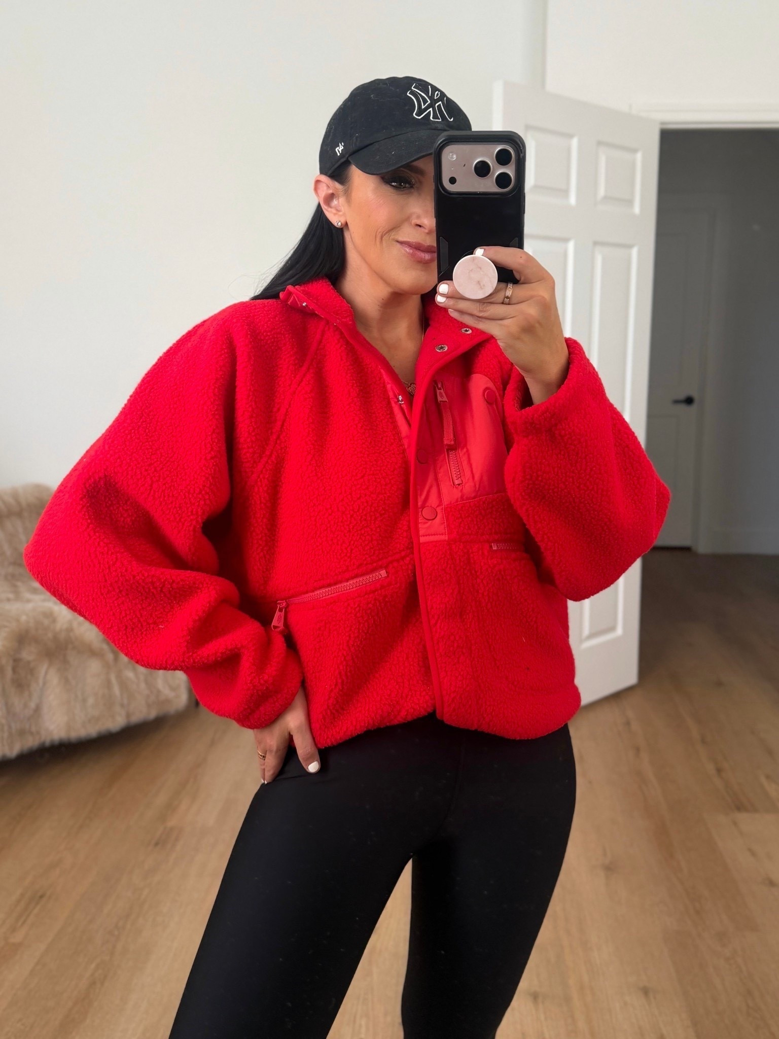 Free People Hit The Slopes Fleece Jacket wearing size small. 