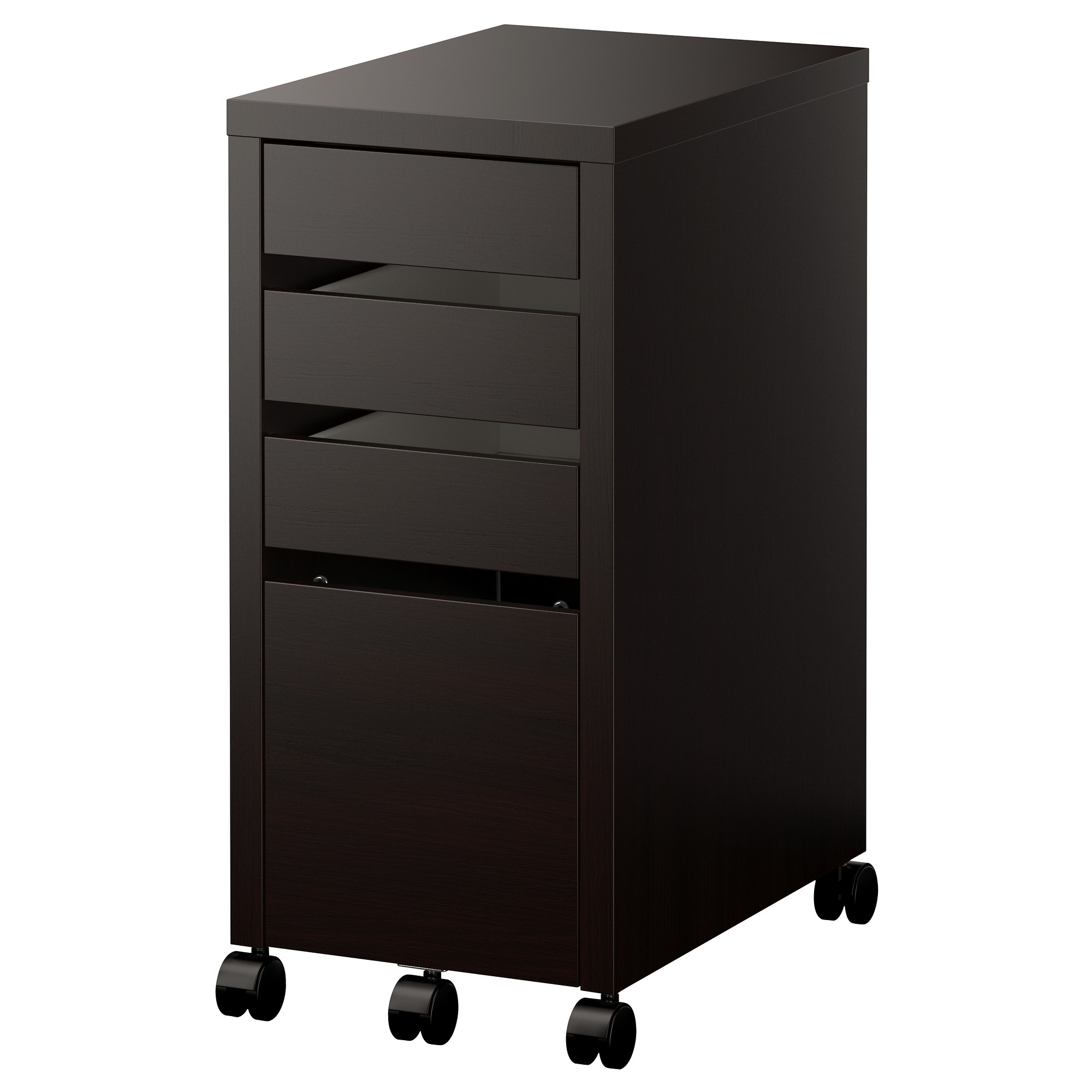 MICKE Drawer unit/drop file storage, black-brown, 13 3/4x29 1/2 " | IKEA US
