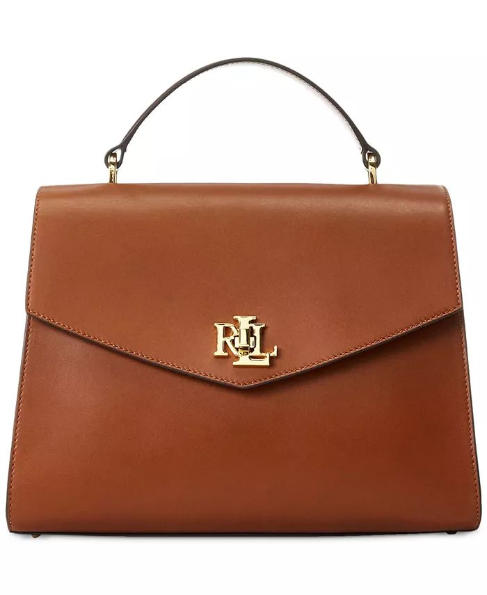 Lauren Ralph Lauren Farrah Small Leather Top-Handle Satchel - Macy's | Macy's