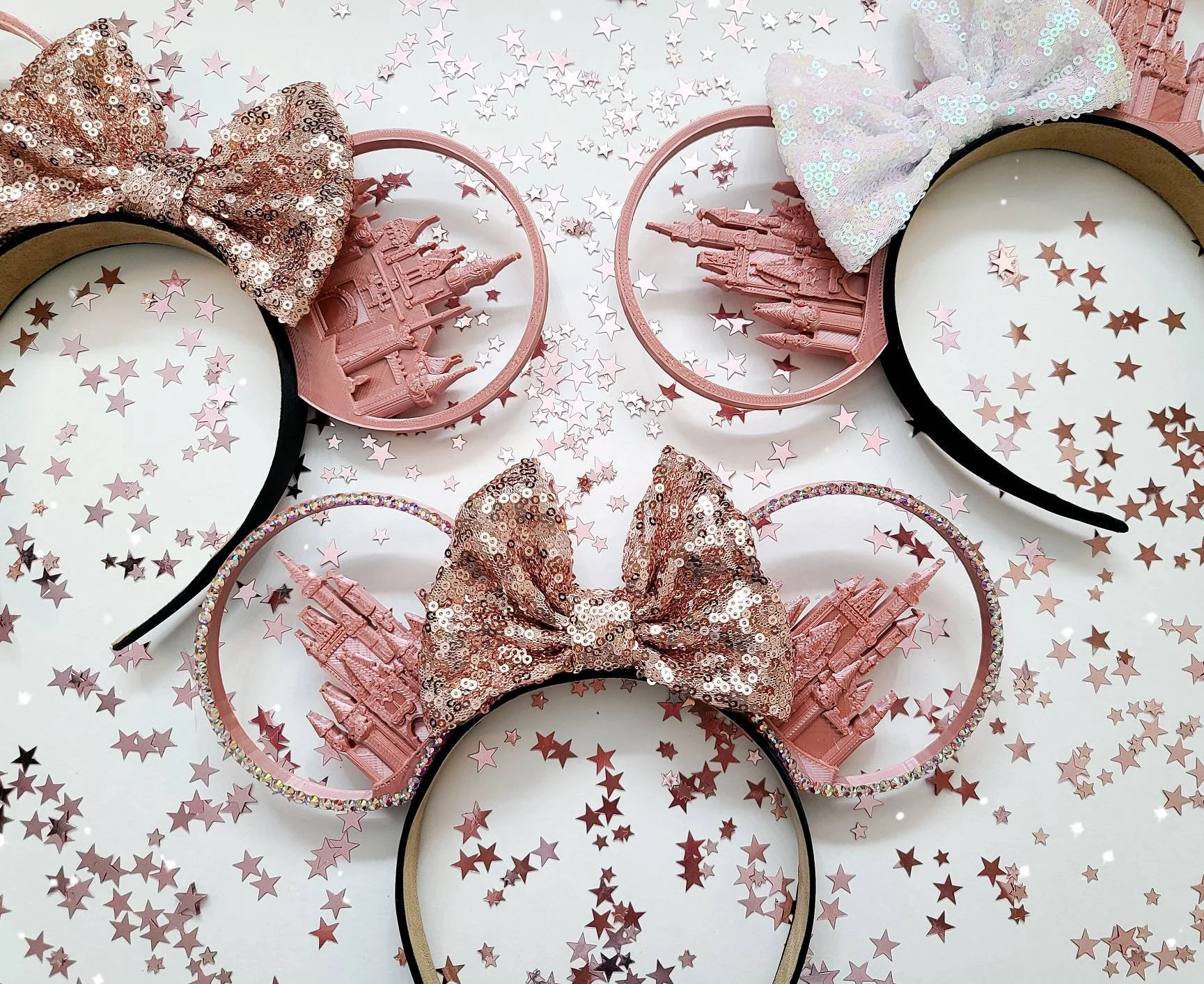 ROSE GOLD castle ears 3d mouse ears. | Etsy | Etsy (US)