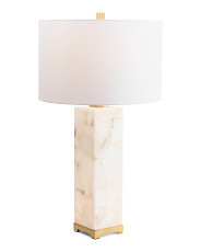 31in Alabaster Table Lamp With Nightlight | Marshalls