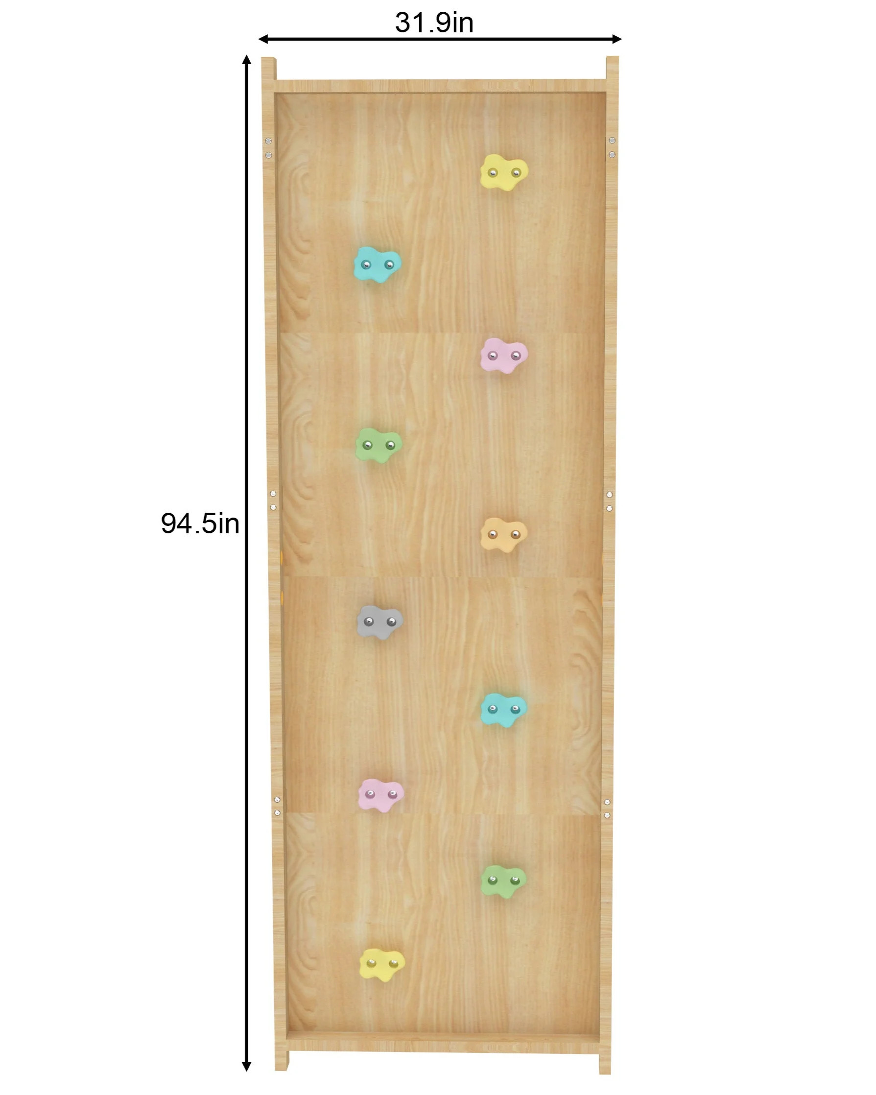 Avenlur Walnut Modular Add-On Rock Wall Panel Montessori Climbing Wall | Avenlur