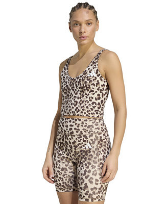 Women's Workout Essentials Leopard Print Training Tank Top | Macy's