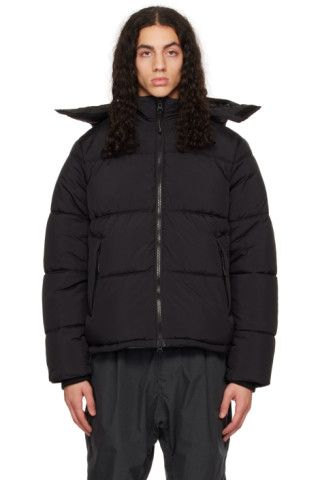 The Very Warm - Black Hooded Puffer Jacket | SSENSE