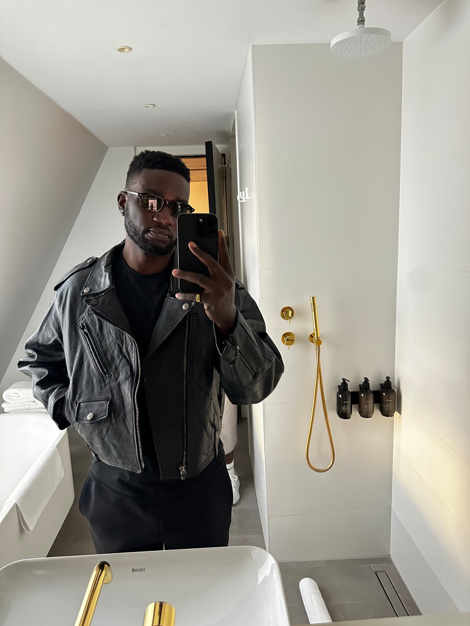 Vintage leather biker jacket 

#LTKMens