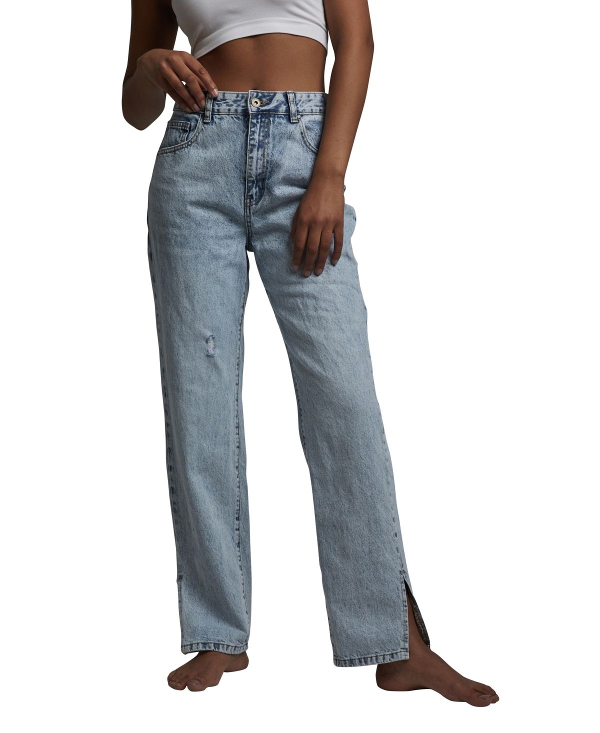 Women's Straight Split Jeans | Macys (US)