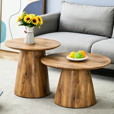 Simple And Functional, Coffee Table Side , Round Tables, Wood Grain, Quick Assembly, Living Room Decor Classic Design Natural Grain Tables For Room, 1 | Wayfair North America