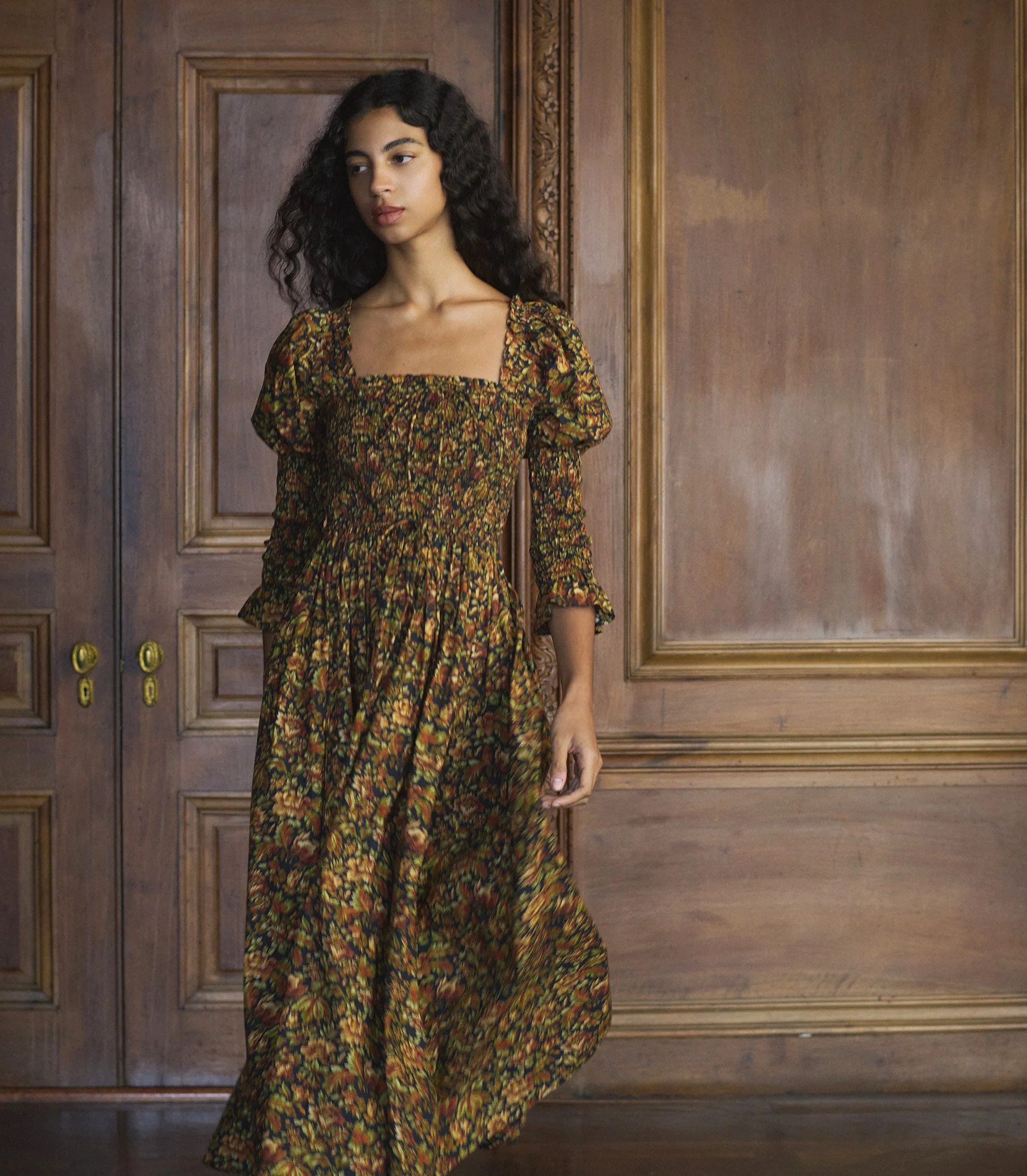 Bijou Dress - Noir Rêve Des Jardins | DÔEN | DOEN