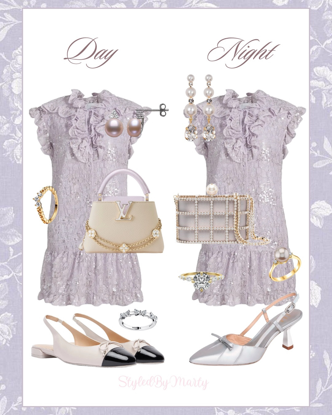 Day Or Night? 


Fall preppy outfit, preppy style, classy outfit, elegant style, elegant fall, mini dress, lace dress, formal attire, party dress, party attire, ballerina flat shoes, slingback pumps, night out outfit, date outfit, stylish outfit 

#LTKShoeCrush #LTKStyleTip #LTKItBag