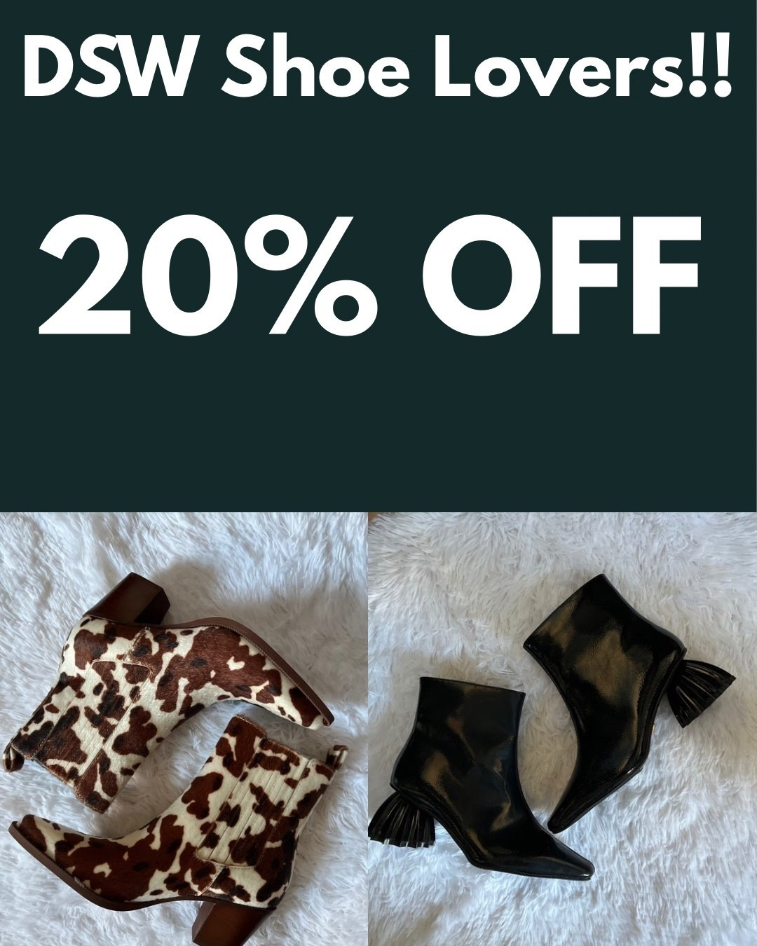 ‼️SALE at DSW ‼️ 20% off your favorite Brands!! Tap any photo below to SHOP !!!

Follow my LTK @fashionistanyc on the @shop.LTK app to view this post and get my exclusive app-only content!

#liketkit #LTKSaleAlert #LTKActive #LTKgrwm
@shop.ltk
https://liketk.it/5UCH4
