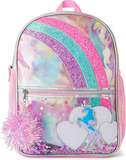 The Children's Place Kids' Preschool Elementary Backpack for Boys Girl, Unicorn Confetti Shaker, ... | Amazon (US)