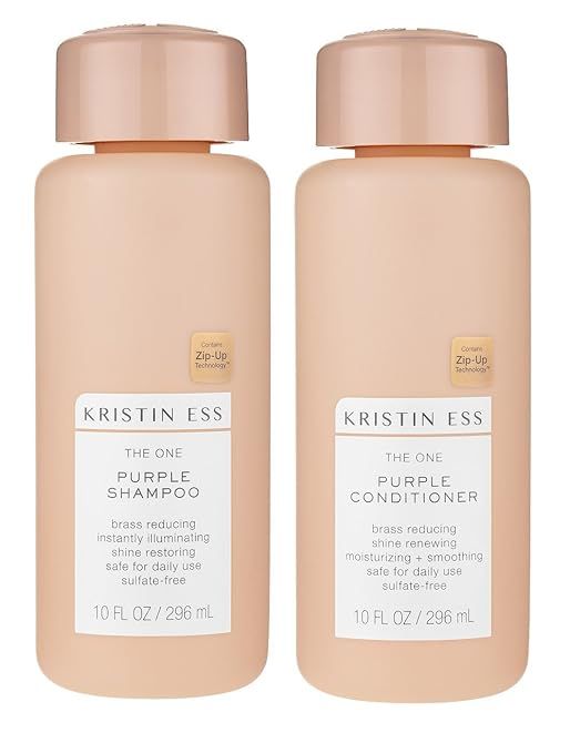 Kristin Ess "The One" Purple Shampoo and Conditioner Set for Blonde Hair, 10 Ounce Each | Amazon (US)
