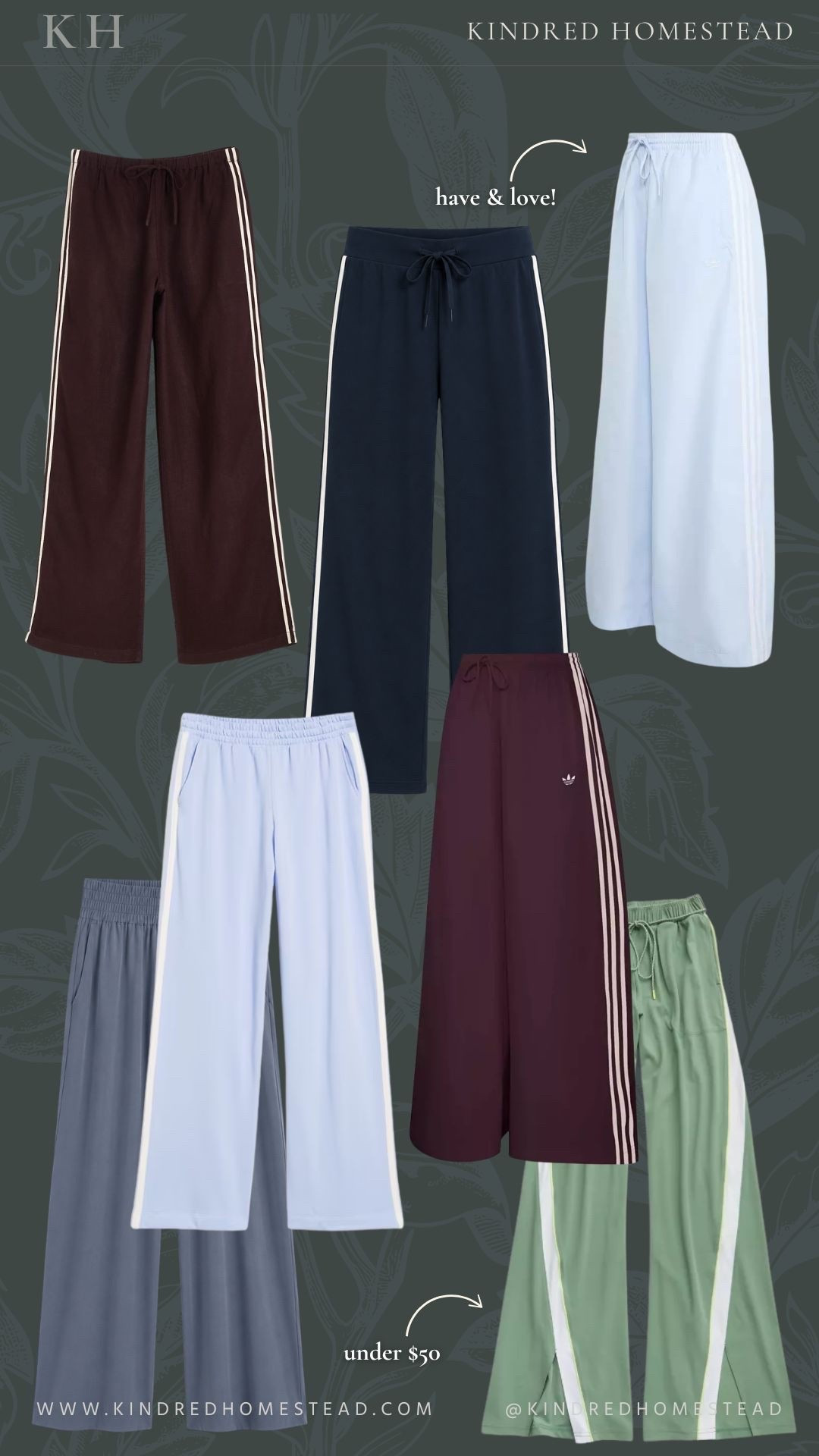 Wide leg track pants = the easiest way to look put together while still feeling comfy 🤍 Dress them up with a blazer and sneakers or keep it casual with a tee and slides. Truly my favorite “looks cute without trying” piece lately.
