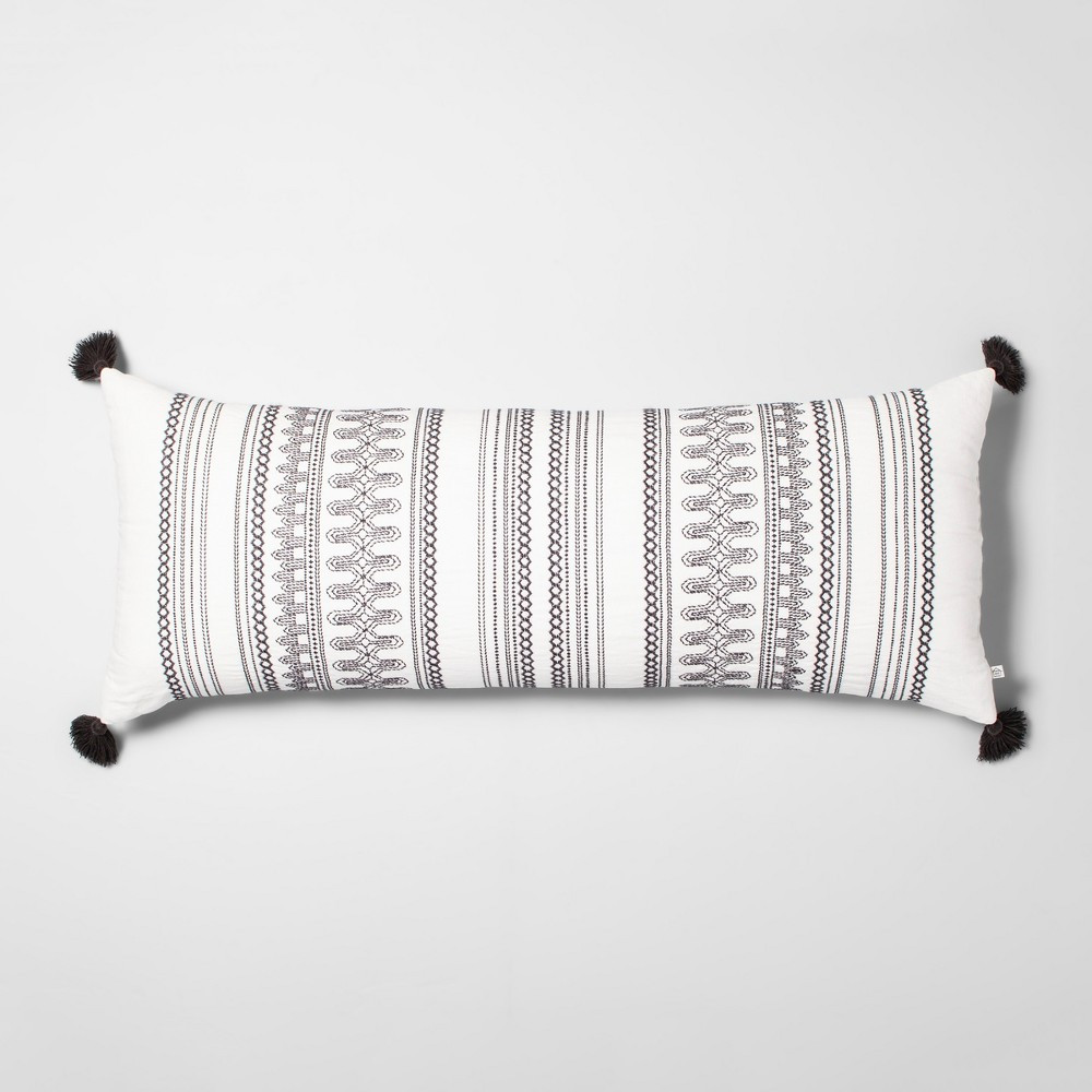 Lumbar Throw Pillow Railroad Gray / Sour Cream - Hearth & Hand with Magnolia | Target