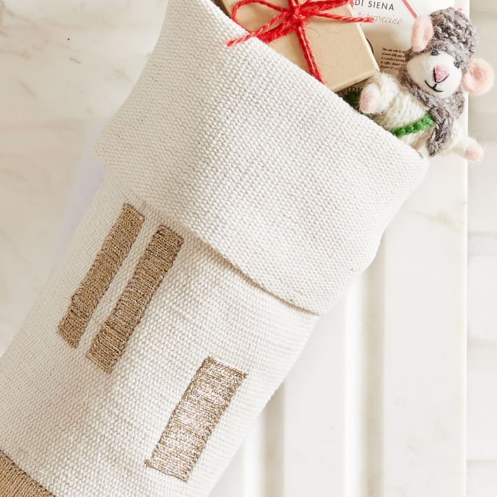Geo Embroidered Stocking | West Elm (US)