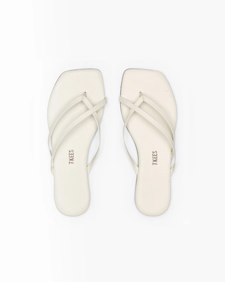 Square Toe Liri in Cream | Women's Sandals | TKEES | TKEES