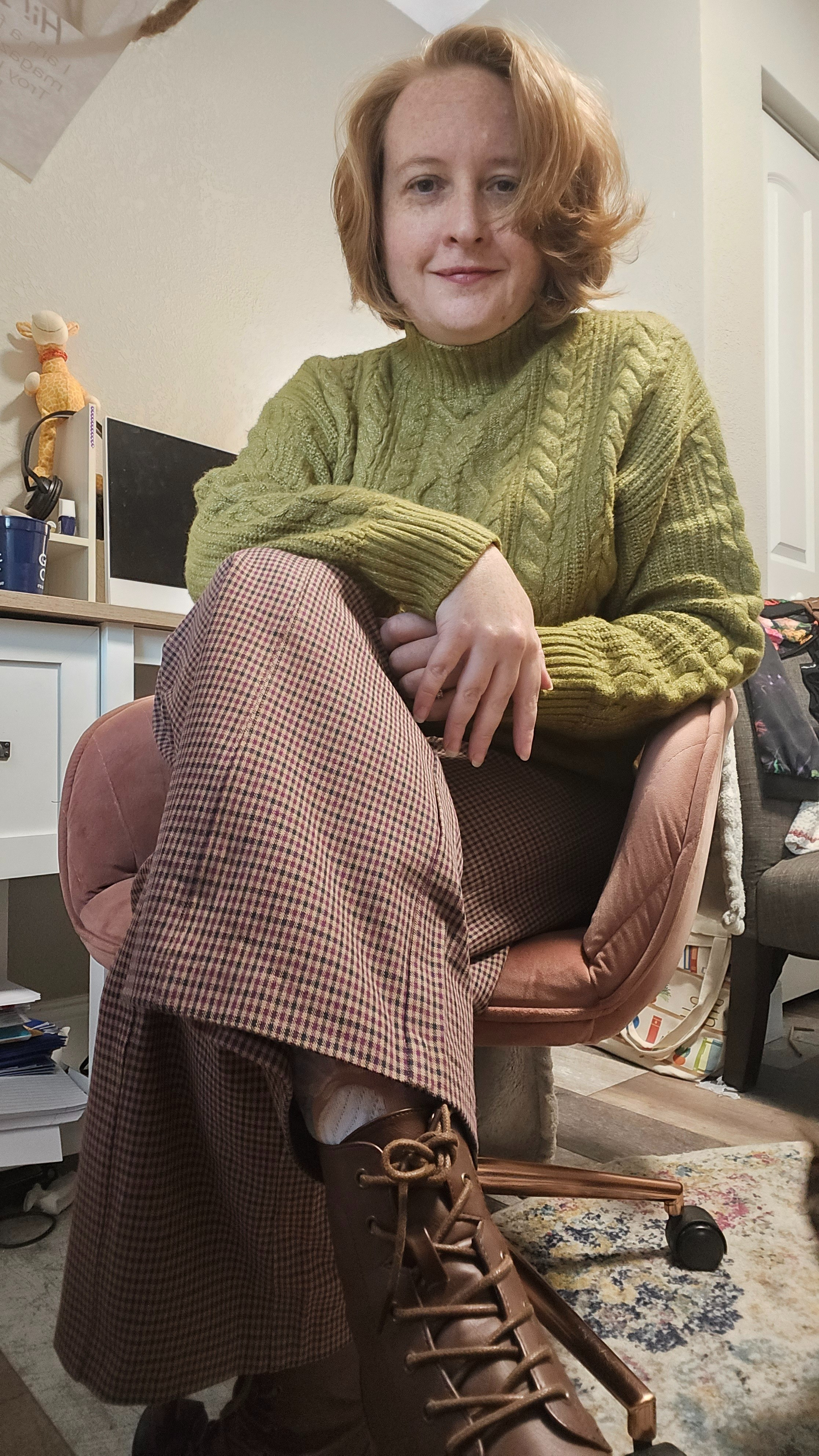 This was my favorite outfit of the week! I love the academia vibe, and these pull-on pixie wide-leg pants combined with the unexpected green of the sweater did things for me. 

 #LTKPetite #LTKStyleTip #LTKWorkwear