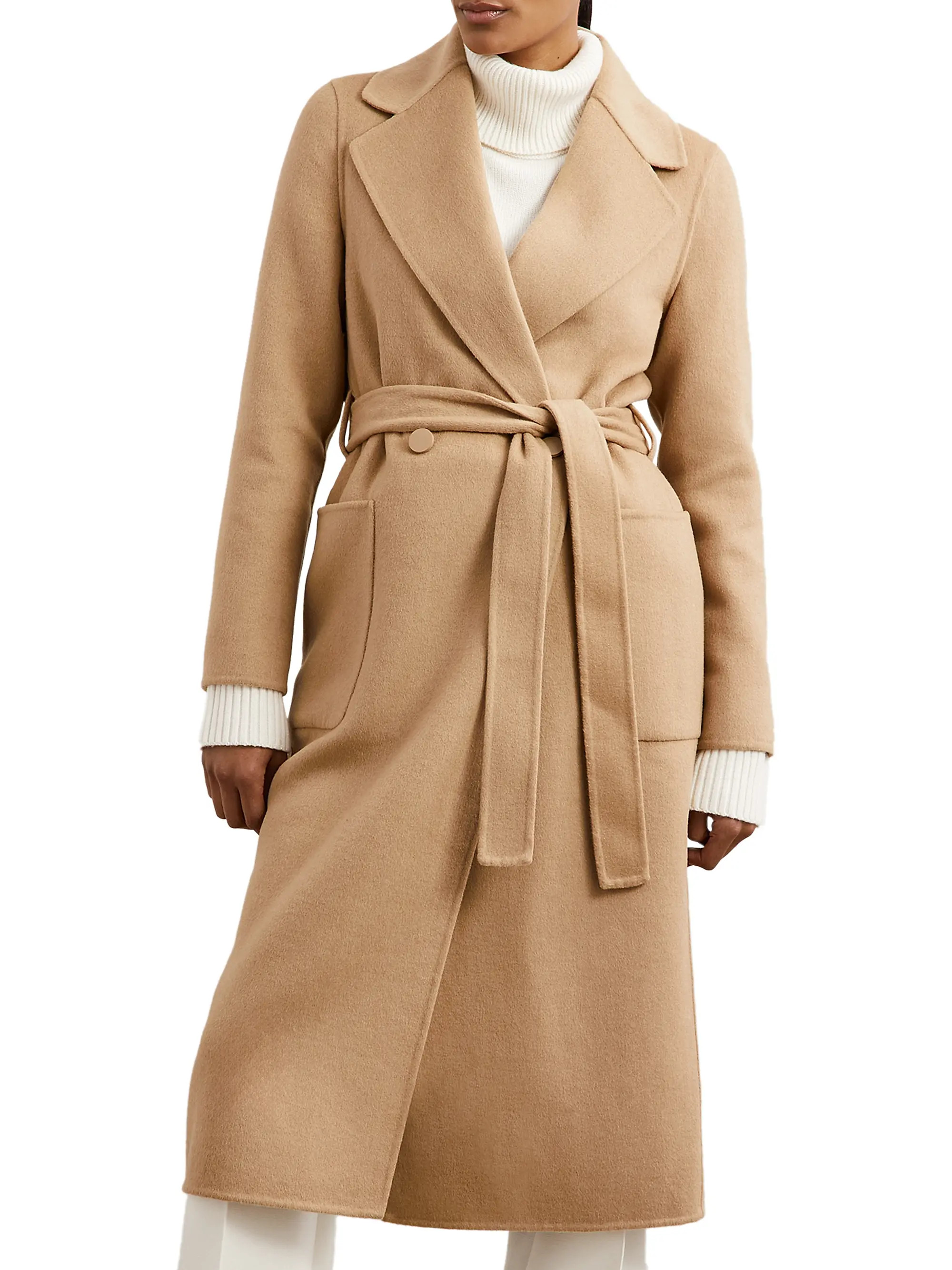 Reiss Lucia Double-Breasted Blindseam Coat | Saks Fifth Avenue | Saks Fifth Avenue