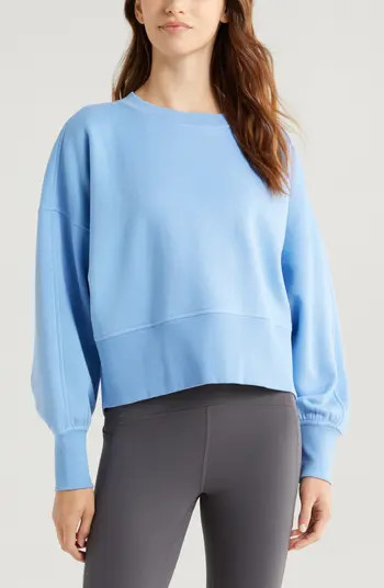 Zella Cloud Fleece Relaxed Sweatshirt | Nordstrom | Nordstrom