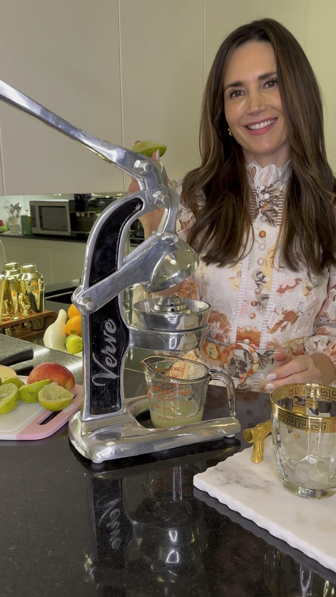 I have a perfect and festive Thanksgiving / Holiday Margarita to share with you called the Harvest Pumpkin Spice Margarita and the recipe is on my latest Instagram reel. It's the taste of Fall in a glass and love it with the freshly juiced
limes and oranges with my Verve Culture juicer.  

Verve Culture's handcrafted small Juicer makes a great holiday and hostess gift, too! 

Fresh lime juice makes all of the difference instead of bottled. 

Also, fresh orange juice is better because there is no added sugar. 

This stylish Juicer is made in Black, Gold, Red, Green and Rose Gold that will match any kitchen.

@verveculture #verveculture
#citrusjuicer #kitcehnaccessories 
#holidaycocktails #holidayrecipes #pumpkinspiceseason #pumpkinspiceeverything 



#LTKHoliday #LTKHome #LTKGiftGuide