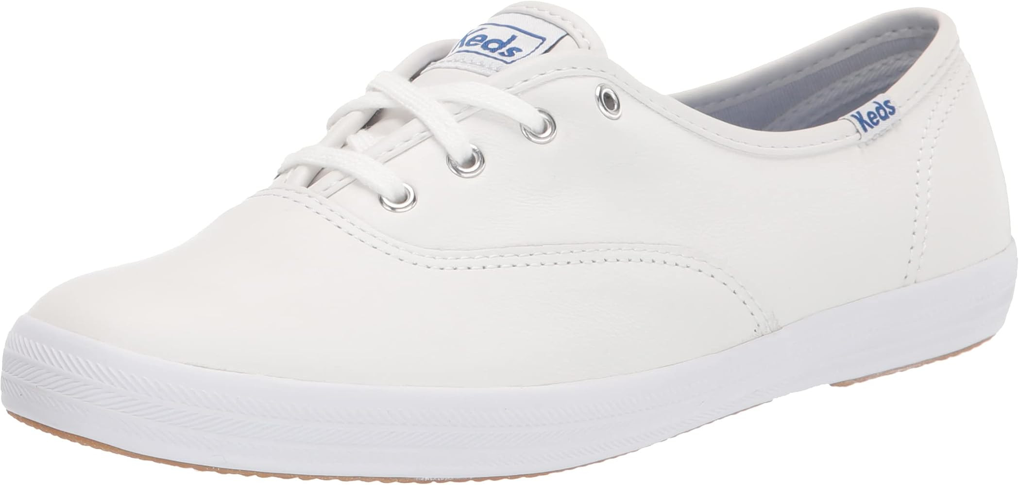Keds Women's Champion Original Leather Lace-Up Sneaker, White, 5.5 | Amazon (US)