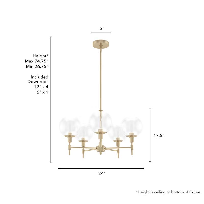 Xidane 5 Light Chandelier | Hunter Fan Company