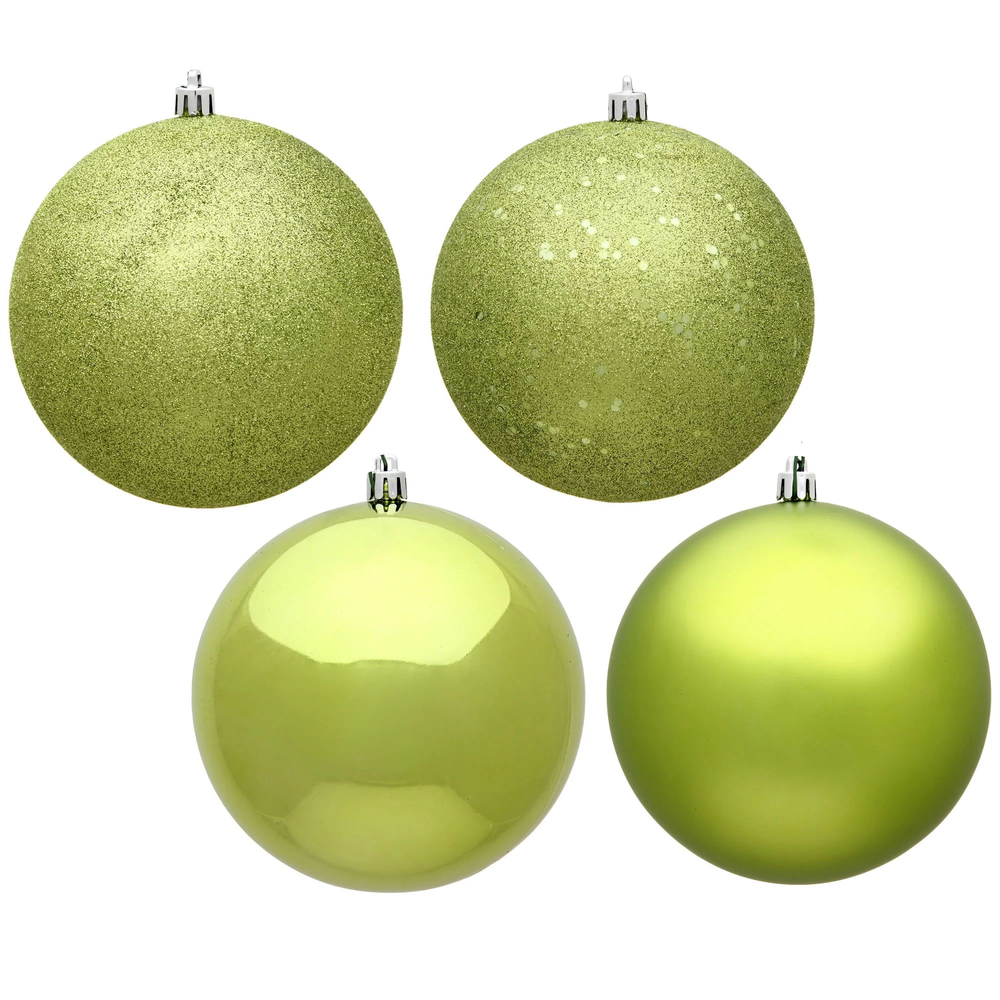 Vickerman 2.4" Lime 4-Finish Ball Ornament Assortment, 60 per Box - Walmart.com | Walmart (US)