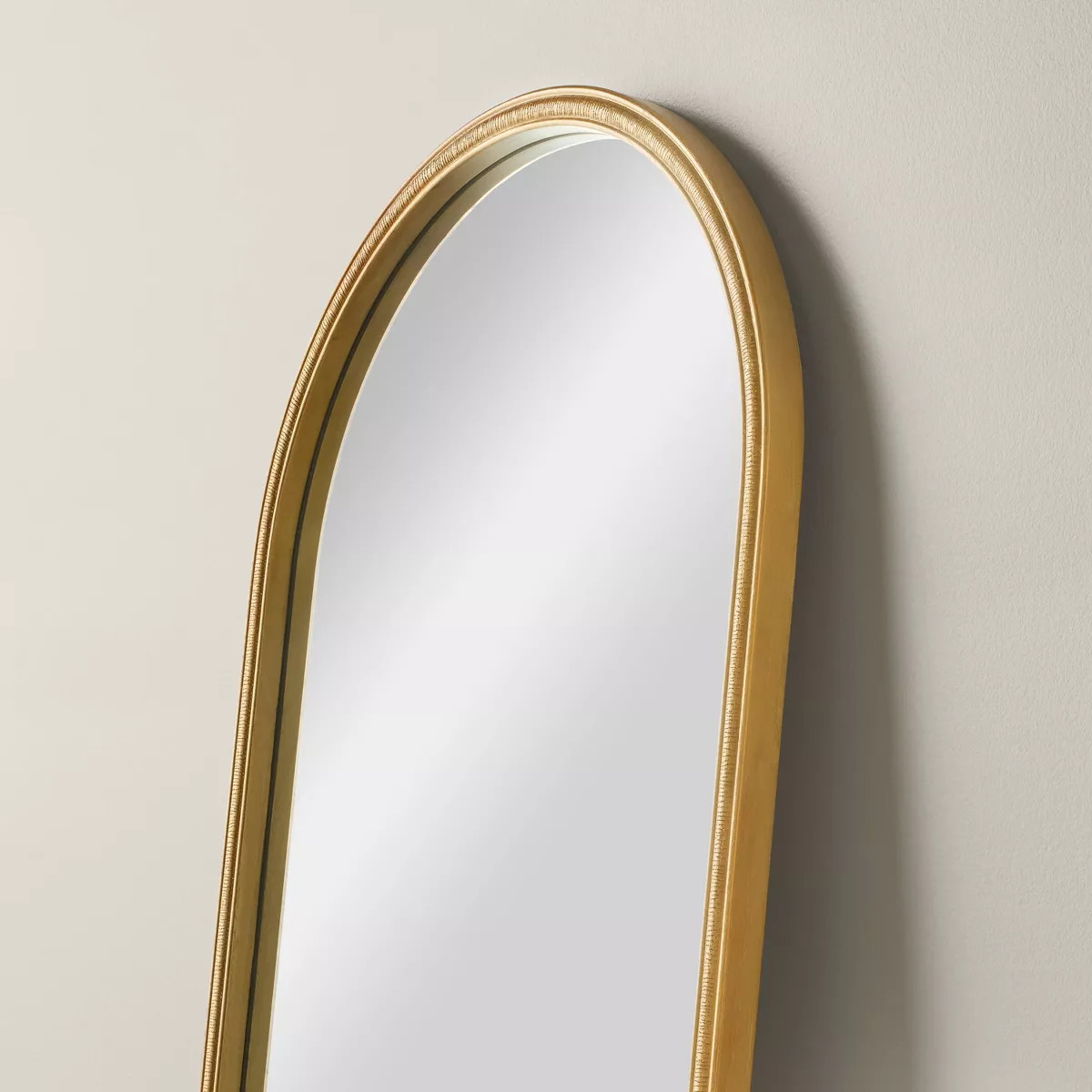 Arched 28"x70" Wood Framed Leaner Mirror Brass - Hearth & Hand™ with Magnolia | Target