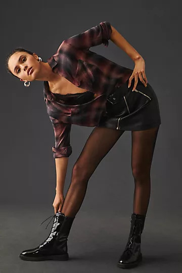 Cloth & Stone Plaid Buttondown Blouse | Anthropologie (US)