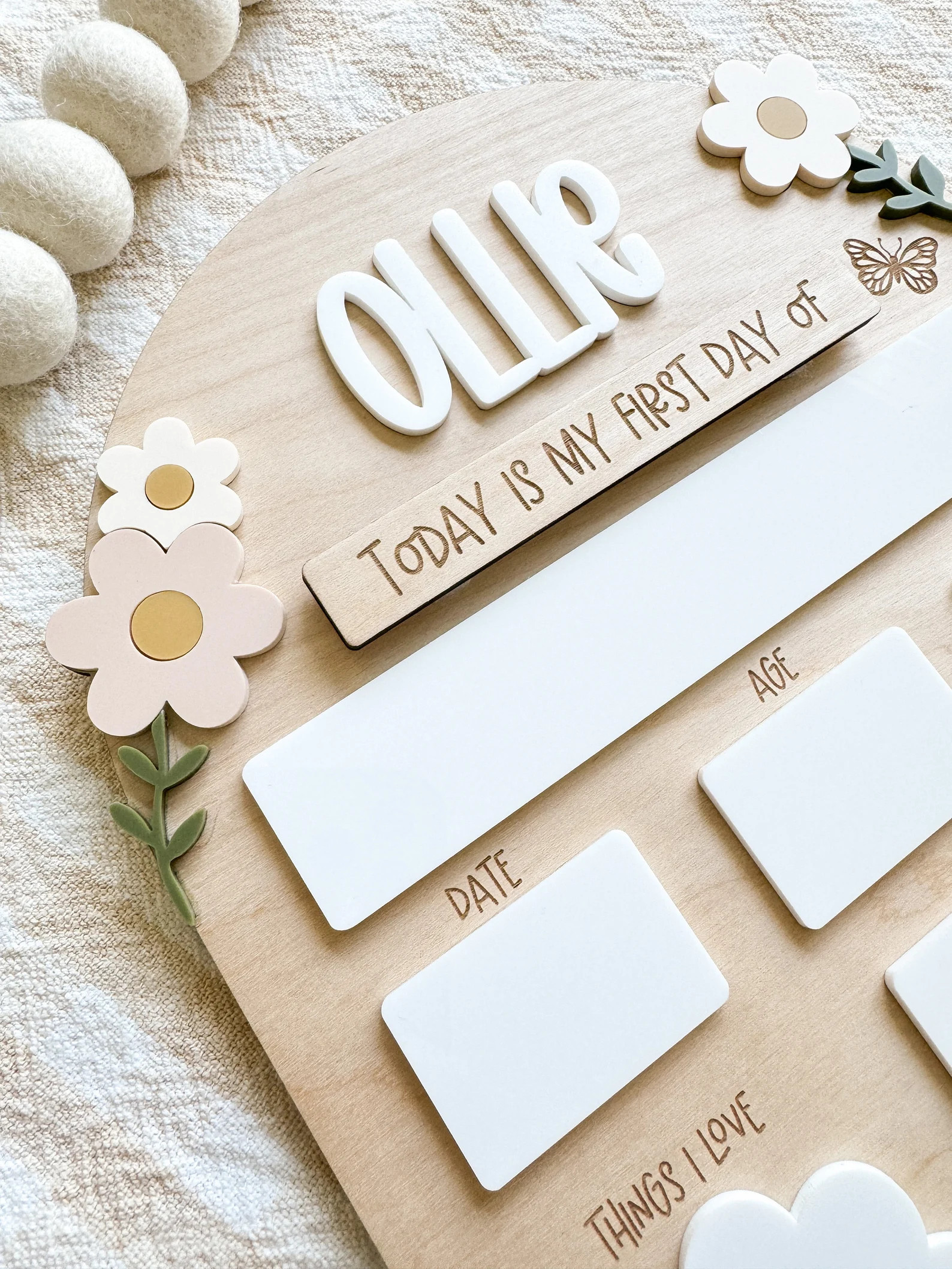 First Day Of School Sign, Personalized Girl Back To School Sign, School Photo Prop | Etsy (Global)