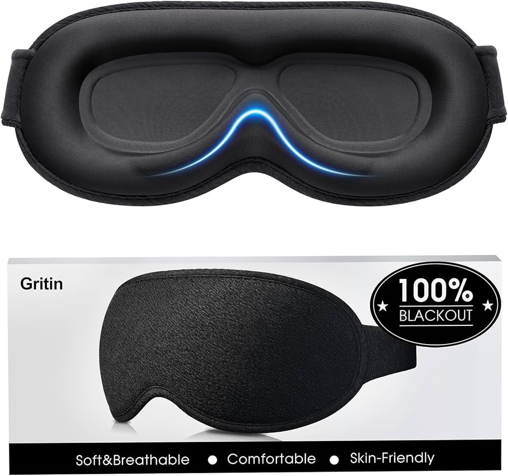 Gritin 100% Blackout Sleep Mask, Zero Pressure Eye Mask for Sleeping Women Men - Ergonomic Design... | Amazon (CA)