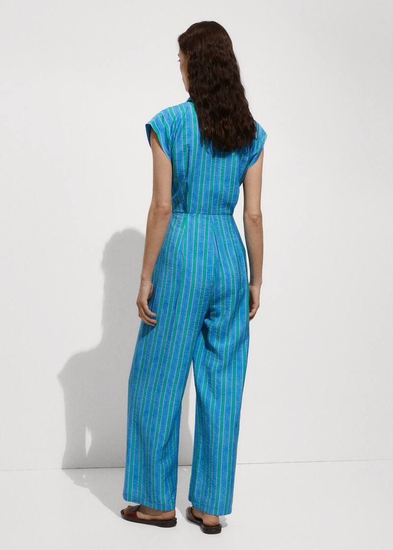 Shirt jumpsuit with bow -  Women | Mango USA | MANGO (US)