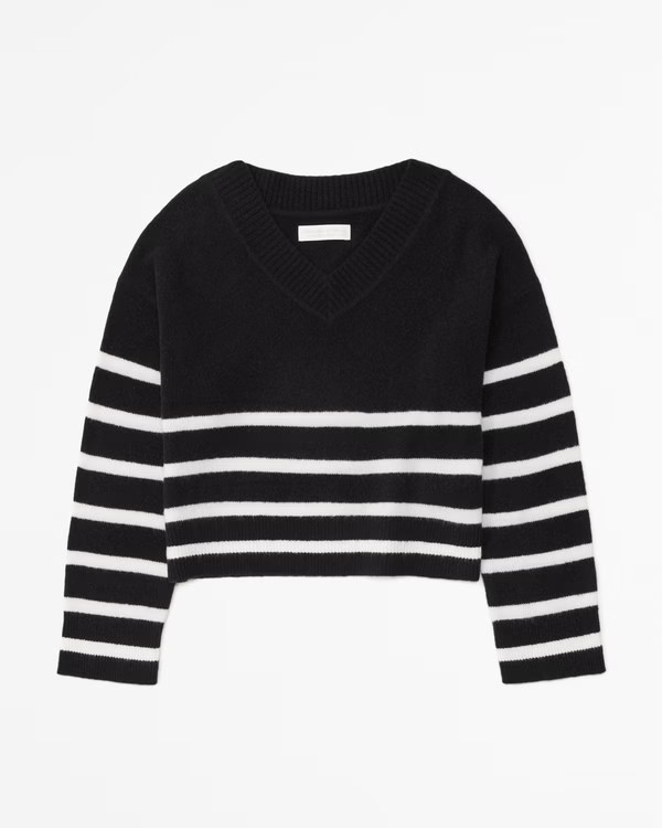 Women's Merino Wool-Blend V-Neck Sweater | Women's New Arrivals | Abercrombie.com | Abercrombie & Fitch (US)